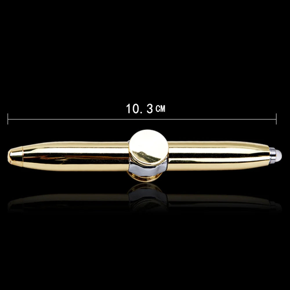 Fidget Spinner Pen with LED Light to Help ADHD Stress Reducer Thinking Ballpoint Pen Gift Pen anti Stress Anxiety Infinity with Gift Box
