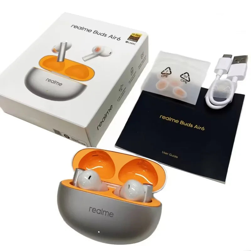 New Global Version  Buds Air 6 Wireless Earphone 50Db Active Noise Cancelling 40 Hour Battery Life Bluetooth 5.3 Headphone