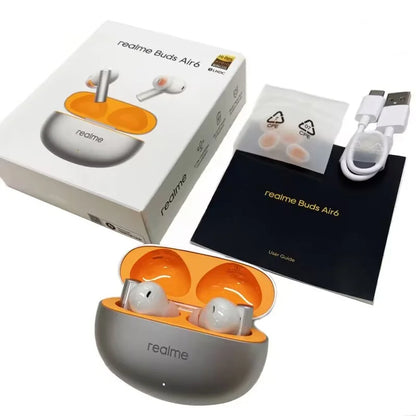 New Global Version  Buds Air 6 Wireless Earphone 50Db Active Noise Cancelling 40 Hour Battery Life Bluetooth 5.3 Headphone