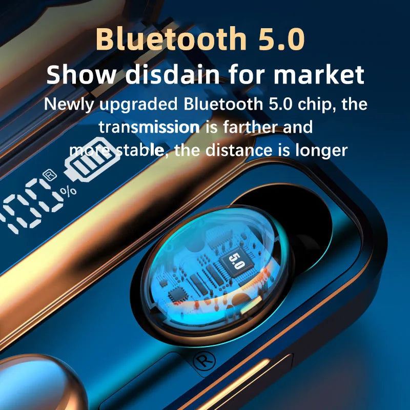 Wireless Bluetooth Earphones Wireless In-Ear Gaming Headset with Digital Display Sports Headset Audifonos Bluetooth