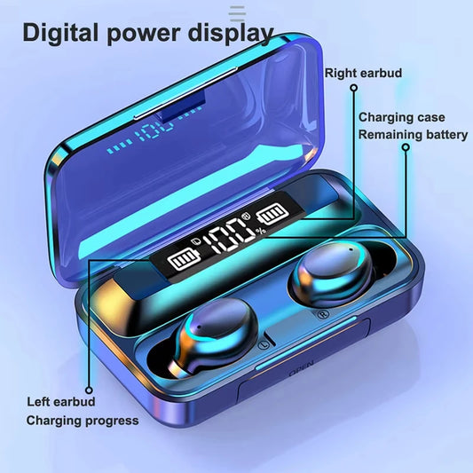 Wireless Bluetooth Earphones Wireless In-Ear Gaming Headset with Digital Display Sports Headset Audifonos Bluetooth