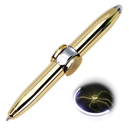 Fidget Spinner Pen with LED Light to Help ADHD Stress Reducer Thinking Ballpoint Pen Gift Pen anti Stress Anxiety Infinity with Gift Box