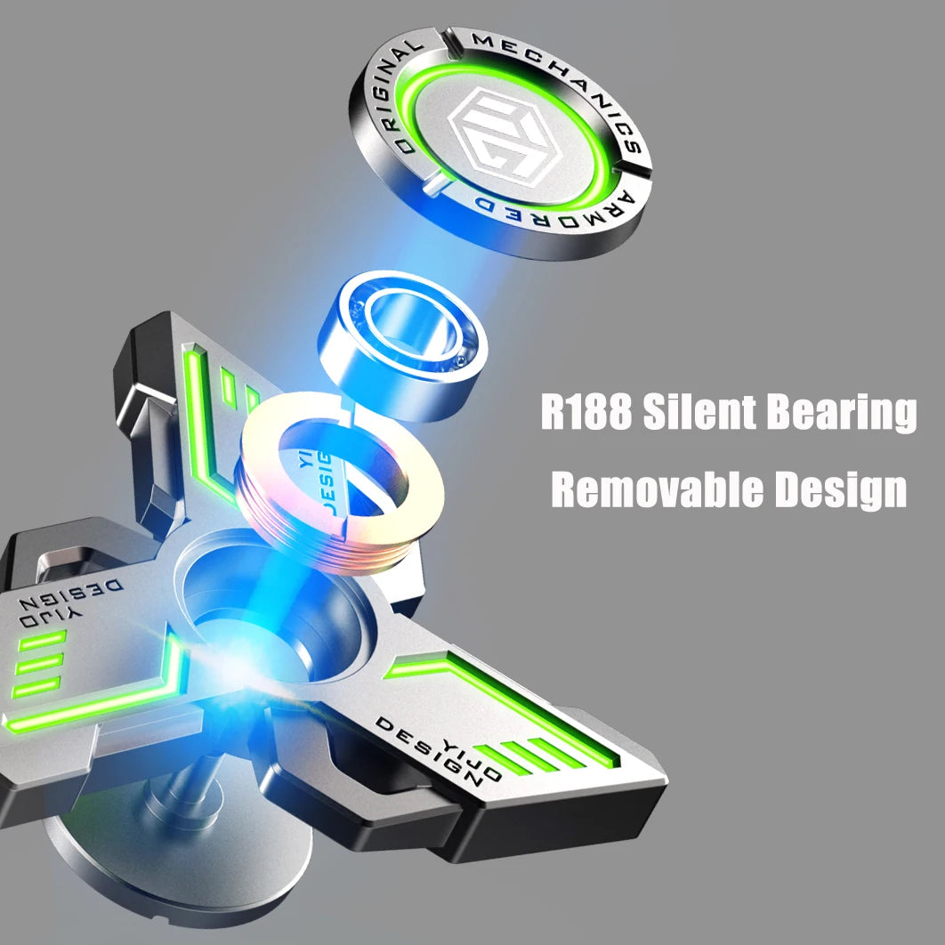 Luminous Fidget Spinners Metal Alloy Hand Spinner Mute Bearing R188 Noctilucent Senior Gyro Stress Relief Toy for Adult Gifts